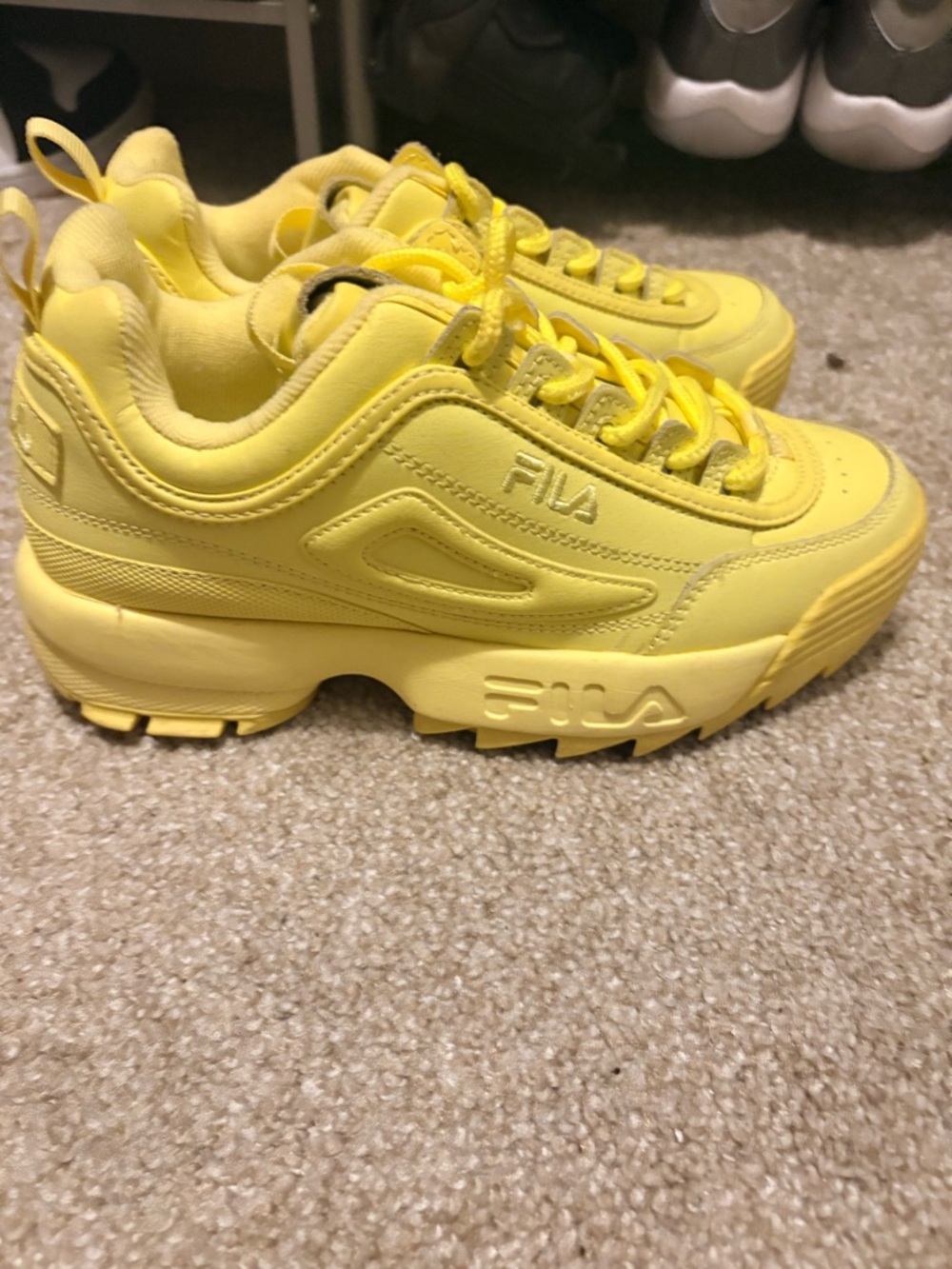 FILA Yellow Chunky Athletic Sneakers